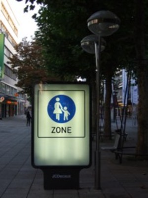 ドイツの歩行者専用道路標識